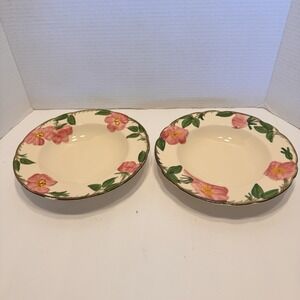 2 Set Franciscan Desert Rose 8-1/2" Rim Soup Bowl England 1978-84 Flying F Mark